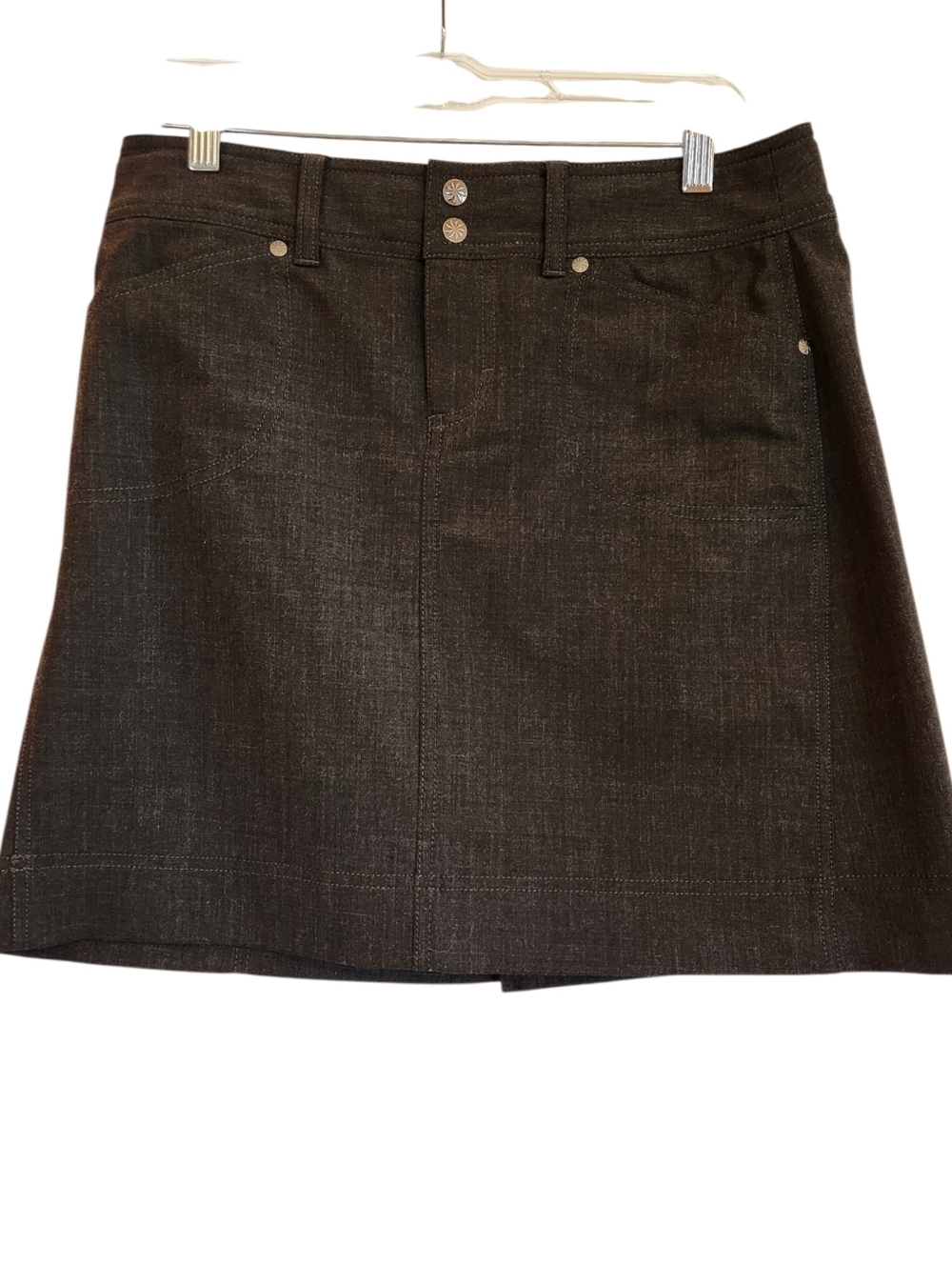 Athleta Charcoal Gray Sirrus Skirt Wool Blend Lightweight Size 6 Inner Cinch Tie